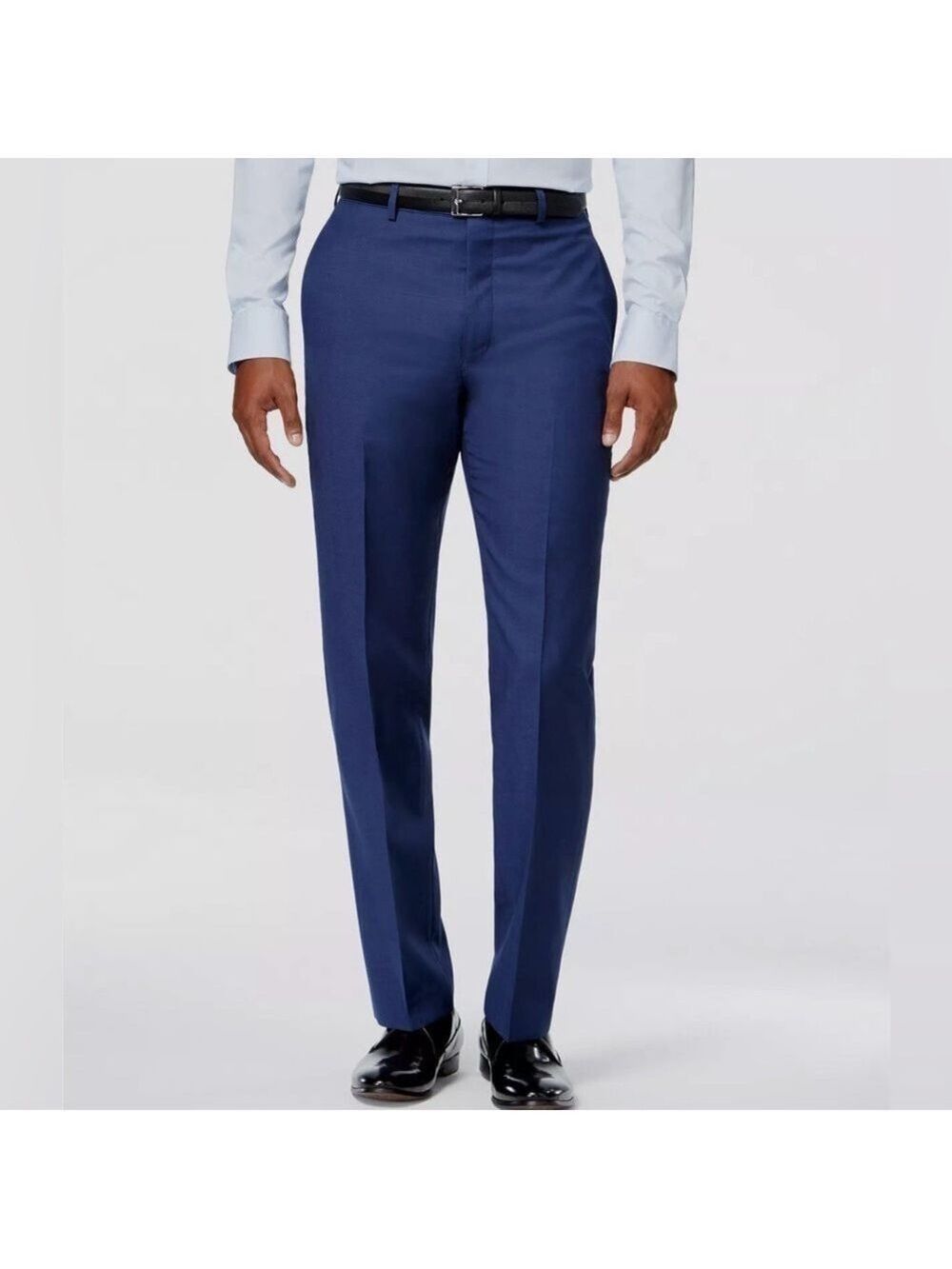 Calvin Klein Men’s Wool Slim Fit Stretch Blue Dress Suit Pants 40Wx30L - NWT